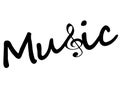 Music Word Background Italic Font