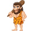 Cartoon caveman holding a club Royalty Free Stock Photo