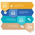 Business process flat infographics template. Option, design. Royalty Free Stock Photo