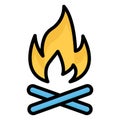 BonfireIcon insolated vector icon which can easily modify or edit Royalty Free Stock Photo