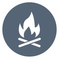 BonfireIcon insolated vector icon which can easily modify or edit Royalty Free Stock Photo