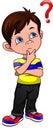 Young boy thinking Royalty Free Stock Photo