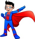 Super hero boy posing Royalty Free Stock Photo