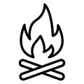 BonfireIcon insolated vector icon which can easily modify or edit Royalty Free Stock Photo