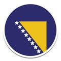 Bosnia Flag  Isolated Vector Illustration you can edit it Royalty Free Stock Photo