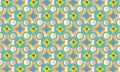 Design patterns with concepts formed by circles and squares combination of gradations of yellow and green Royalty Free Stock Photo