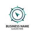 Simple compass vector logo design illustration inspiration template Royalty Free Stock Photo
