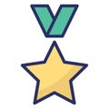 Medal  Isolated Isolated Vector Icon easily editable easily editable Royalty Free Stock Photo