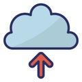 Cloud Upload Isolated Isolated Vector Icon easily editable easily editable