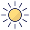 Sunlight Isolated Isolated Vector Icon easily editable easily editable