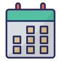 Calendar  Isolated Isolated Vector Icon easily editable easily editable Royalty Free Stock Photo