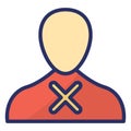 Remove User  Isolated Isolated Vector Icon easily editable easily editable Royalty Free Stock Photo