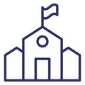 School Building  Isolated Isolated Vector Icon easily editable easily editable Royalty Free Stock Photo