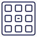 Keypad Isolated Isolated Vector Icon easily editable easily editable