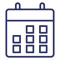 Calendar  Isolated Isolated Vector Icon easily editable easily editable Royalty Free Stock Photo