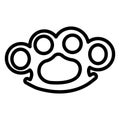 Brass knuckles  Isolated Vector Icon which can easily modify or edit Royalty Free Stock Photo