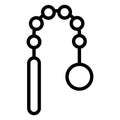 Nunchaku Isolated Vector Icon which can easily modify or edit