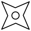 Japanese shuriken  Isolated Vector Icon which can easily modify or edit Royalty Free Stock Photo