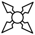 Japanese shuriken  Isolated Vector Icon which can easily modify or edit Royalty Free Stock Photo