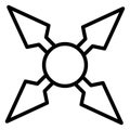 Japanese shuriken  Isolated Vector Icon which can easily modify or edit Royalty Free Stock Photo