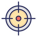 Gun shooting target  Isolated Vector Icon which can easily modify or edit Royalty Free Stock Photo