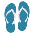 Flip flops  Color Vector Icon Isolated and fully editable Royalty Free Stock Photo