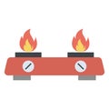 Burning stove  Color Vector Icon Isolated and fully editable Royalty Free Stock Photo
