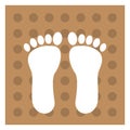 Feet on carpet  Color Vector Icon Isolated and fully editable Royalty Free Stock Photo