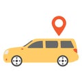 Car locator Isolated Color Vector Icon which can easily modify or edit