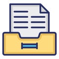 Attorney files drawer Isolated Vector Icon which can easily modify or edit