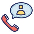 Calling  Isolated Vector Icon which can easily modify or edit Royalty Free Stock Photo