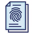 Fingerprint identification   Isolated Vector Icon which can easily modify or edit Royalty Free Stock Photo