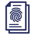 Fingerprint identification   Isolated Vector Icon which can easily modify or edit Royalty Free Stock Photo