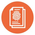 Fingerprint identification   Isolated Vector Icon which can easily modify or edit Royalty Free Stock Photo