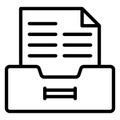Attorney files drawer Isolated Vector Icon which can easily modify or edit