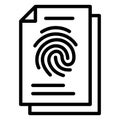 Fingerprint identification   Isolated Vector Icon which can easily modify or edit Royalty Free Stock Photo