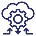 Cloud Networking  Isolated Vector Icon which can easily modify or edit Royalty Free Stock Photo