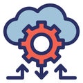 Cloud Networking  Isolated Vector Icon which can easily modify or edit Royalty Free Stock Photo