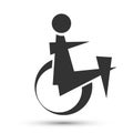 Disabled care logo  health clinic home icon logo Royalty Free Stock Photo