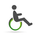 Disabled care logo health clinic home icon logo