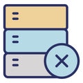 Database  Isolated Vector Icon fully editable Royalty Free Stock Photo