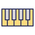 Keyboard instrument  Isolated Vector Icon fully editable Royalty Free Stock Photo