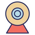 Cam  Isolated Vector Icon fully editable Royalty Free Stock Photo