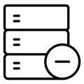 Database  Isolated Vector Icon fully editable Royalty Free Stock Photo