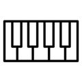 Keyboard instrument  Isolated Vector Icon fully editable Royalty Free Stock Photo