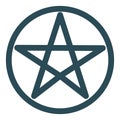 Sigil of Baphomet Isolated Vector Icon which can easily modify or edit