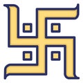Swastika Isolated Vector Icon which can easily modify or edit Royalty Free Stock Photo