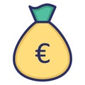 Bag of money  Isolated Vector icon which can easily modify or edit Royalty Free Stock Photo