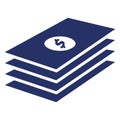 Bundle of dollars  Isolated Vector icon which can easily modify or edit Royalty Free Stock Photo