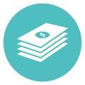 Bundle of dollars   Isolated Vector icon which can easily modify or edit Royalty Free Stock Photo